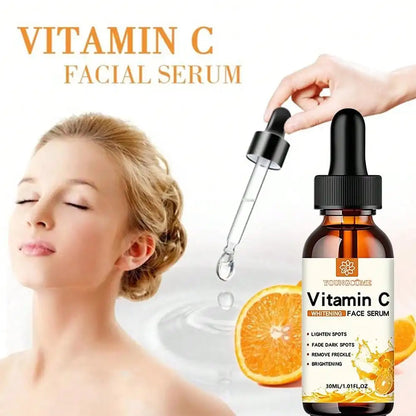 Vitamin C Whitening Facial Serum with Hyaluronic Acid - Dark Spot Remover, Anti-Aging Serum