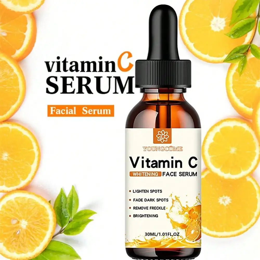 Vitamin C Whitening Facial Serum with Hyaluronic Acid - Dark Spot Remover, Anti-Aging Serum