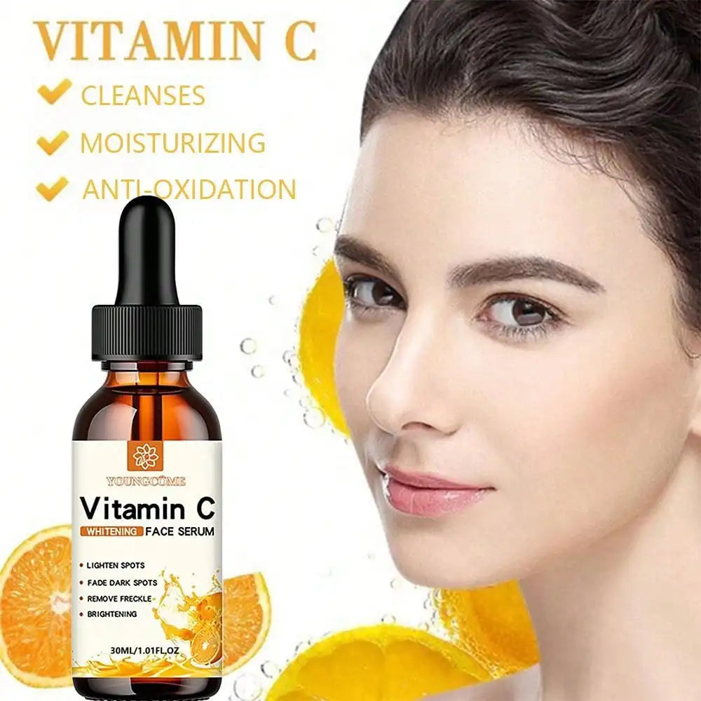 Vitamin C Whitening Facial Serum with Hyaluronic Acid - Dark Spot Remover, Anti-Aging Serum